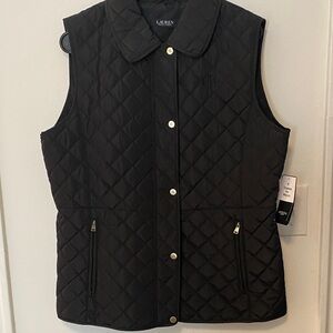Ralph Lauren Black Quilted Vest
